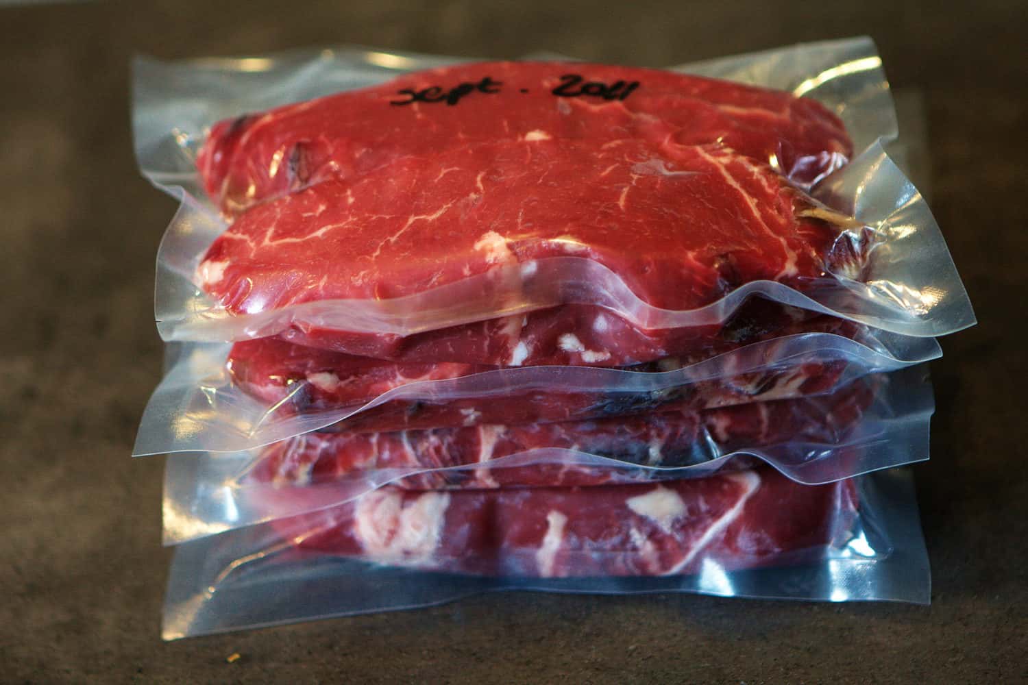 Steaks pakket 2 og 2 i vacuum poser