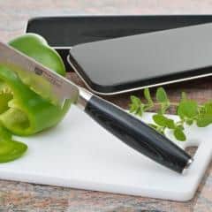 Gräwe Damaskus Micarta Santoku kniv 12,5cm (67 lag)