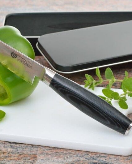 Gräwe  Damaskus Micarta Santoku kniv 12,5cm (67 lag)